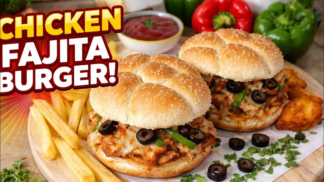 How To Make Chicken Fajita Burger | Delicious And Easy To Make.😋