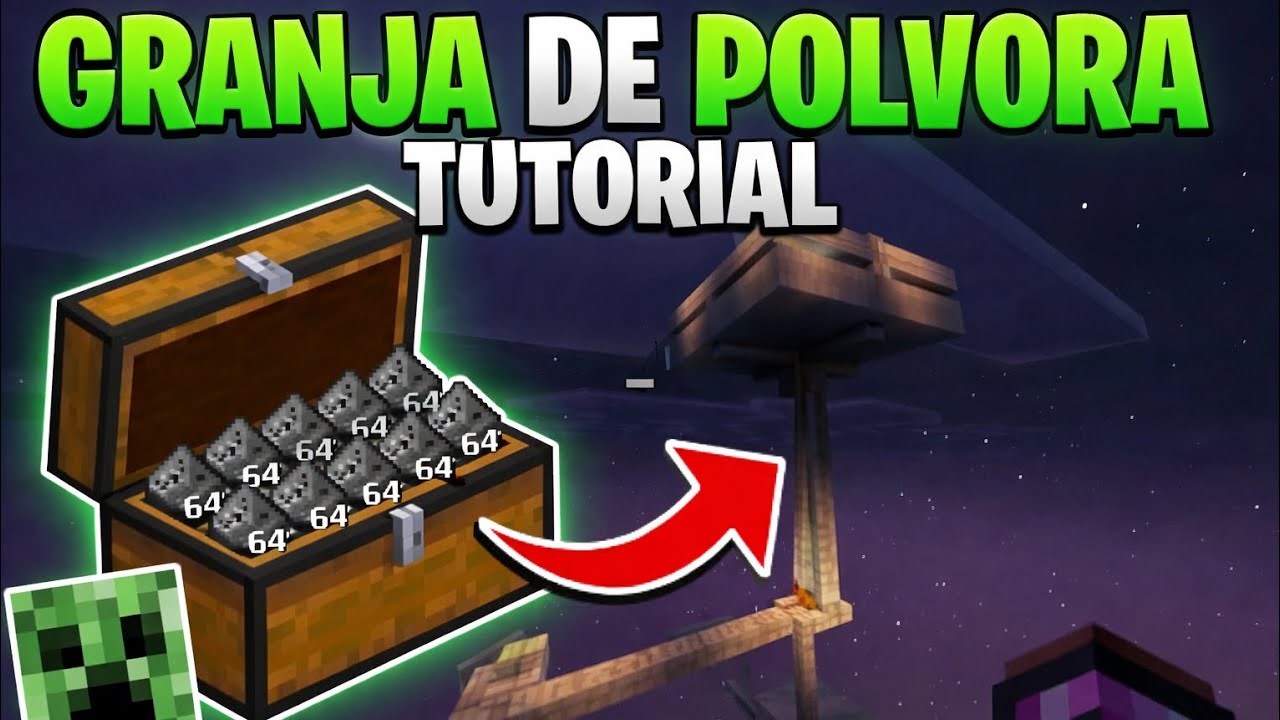 Granja de polvora para Minecraft Bedrock,  en un minuto (MASOMENOS) | 1.21