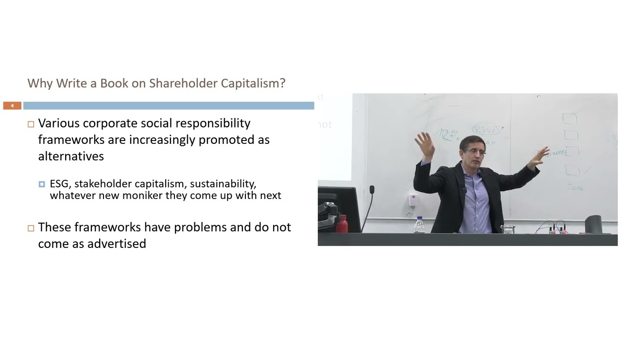 The Case for Shareholder Capitalism (LSE Hayek Programme Lecture)