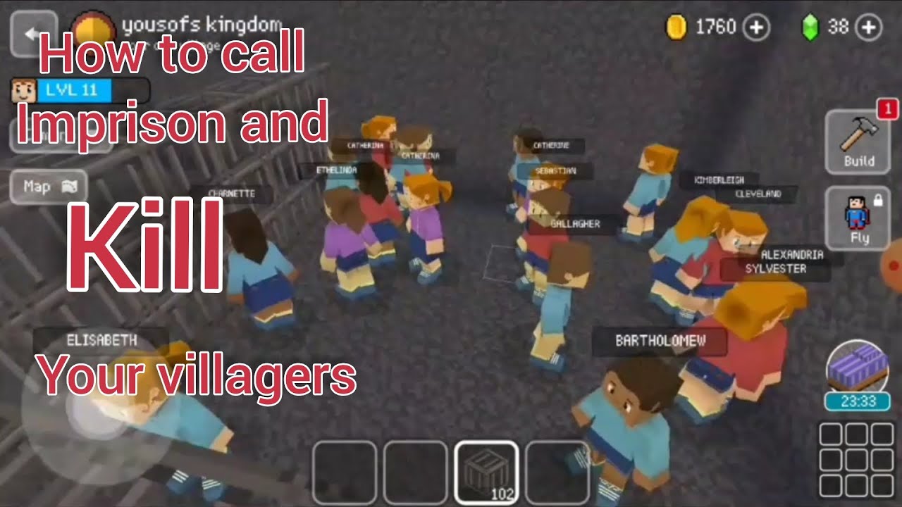 how to call, imprison and kill all your villagers in block craft 3d building simulator