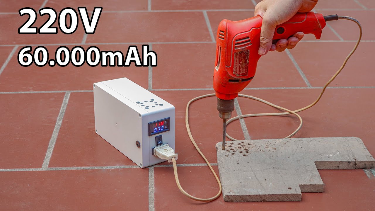 How to Make a Mini 220V 60.000mAh Power Bank - For Powercut or Camping