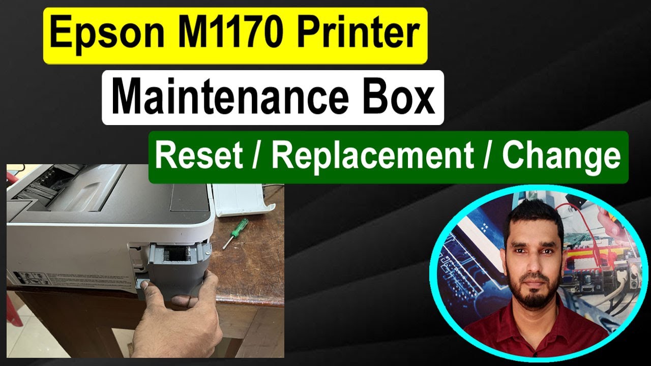 Epson M1170 Printer Maintenance Box Reset / Replacement / Change  II മലയാളം