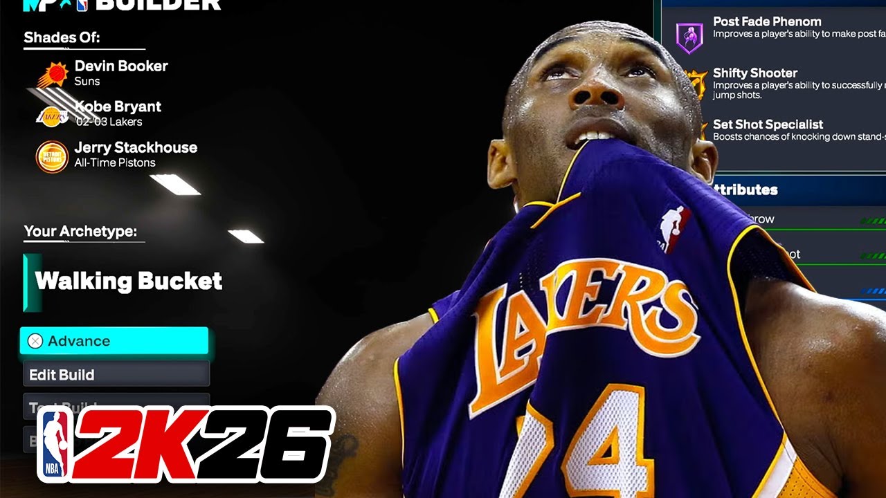 Создание персонажа Коби Брайанта "Черная Мамба" в NBA 2K26!