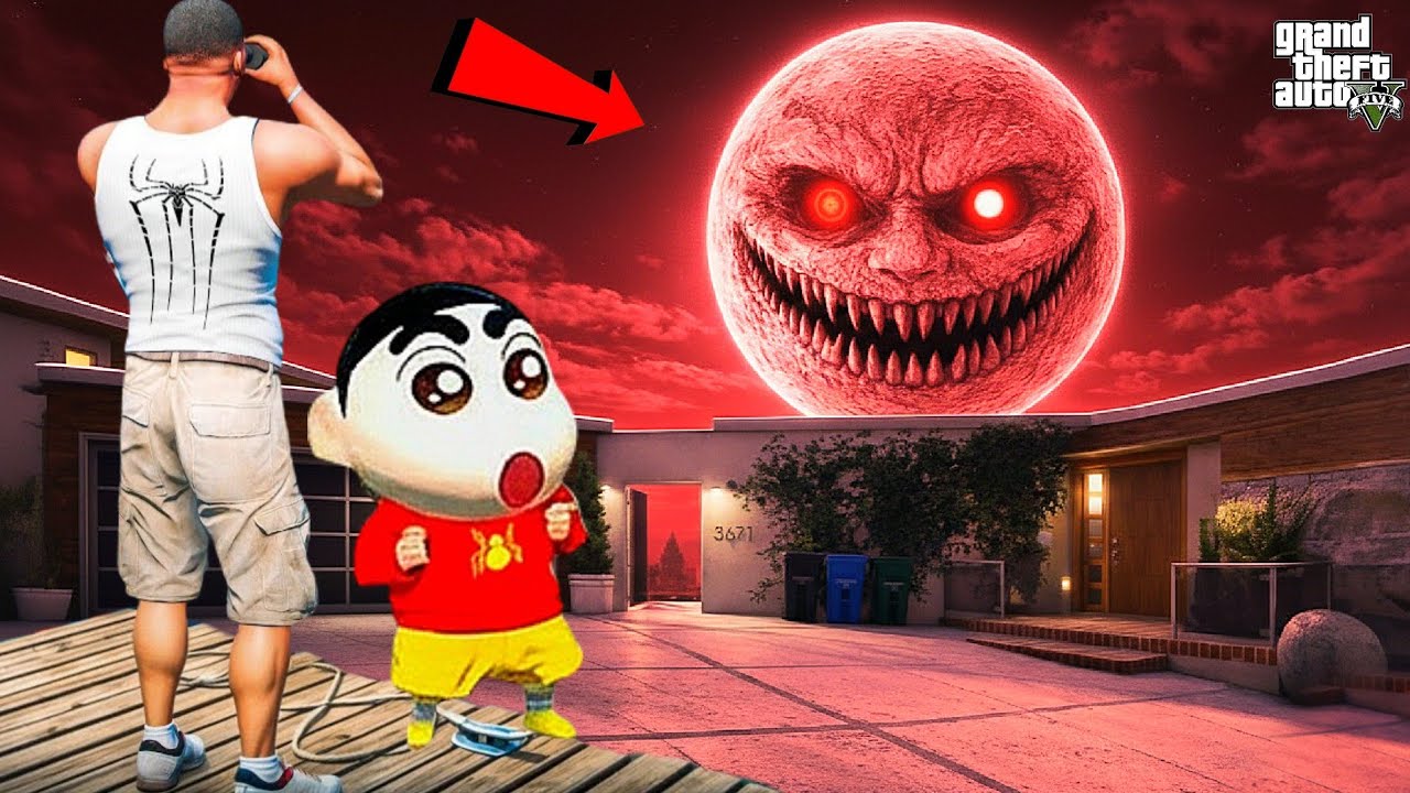 Franklin Found Scary MOON IN GTA 5