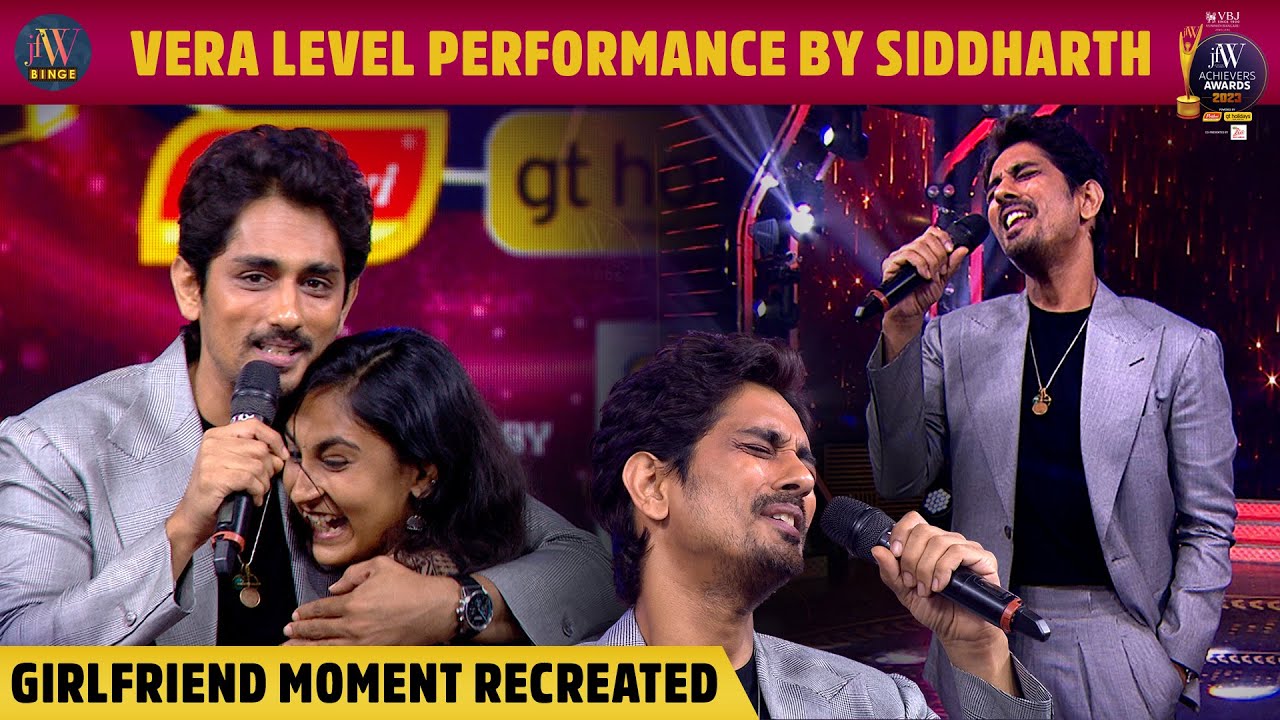 Vera level Performance by #Siddharth | Girlfriend Song |JFW Achievers Awards 2023