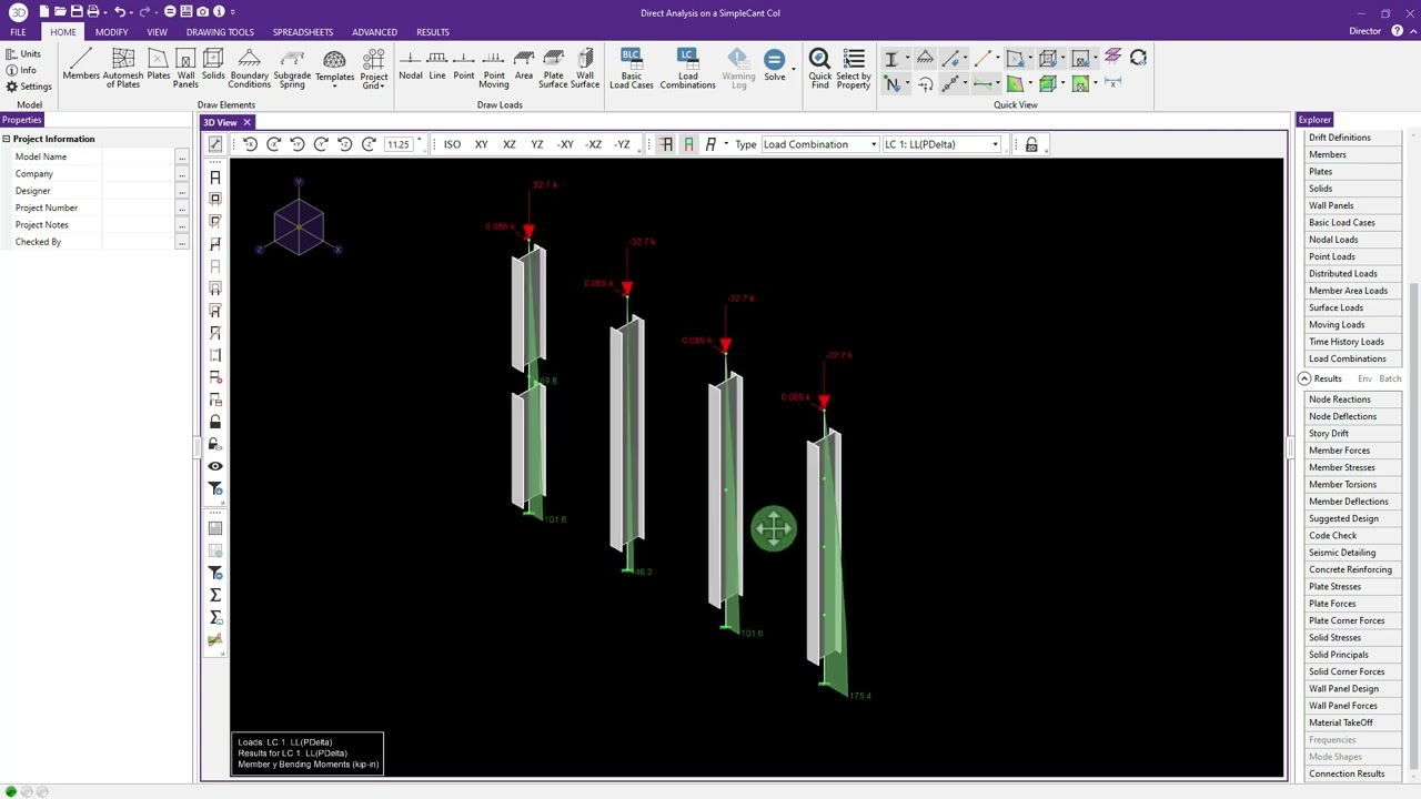 RISA 3D (NEW VERSION) PDELTA UPDATE