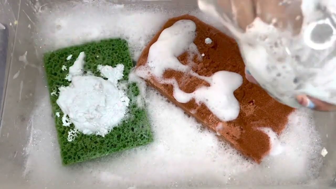 ✨ASMR Old Mixture | Sponge Squeezing✨