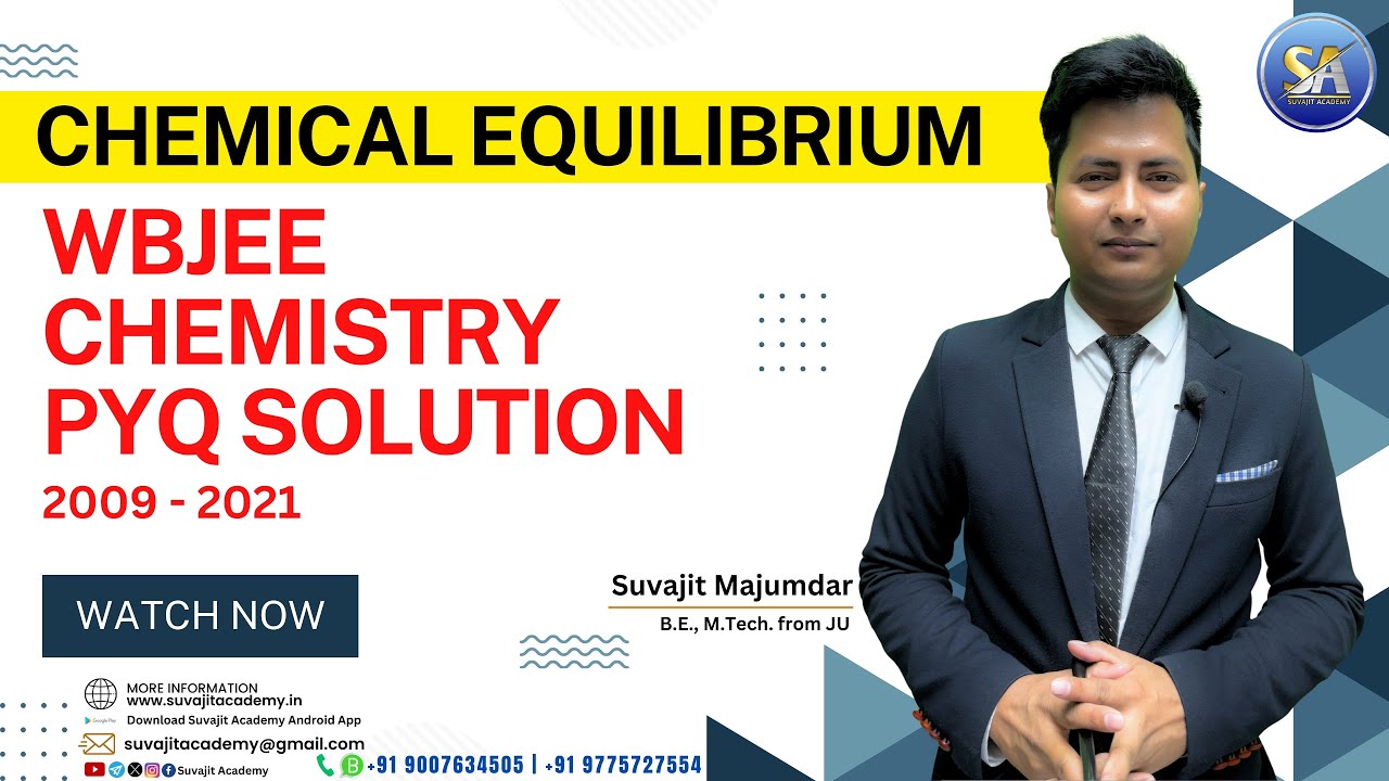 WBJEE Chemistry Chemical Equilibrium PYQ Solution | Wbjee 2024 Exam Preparation in Bengali #wbjee