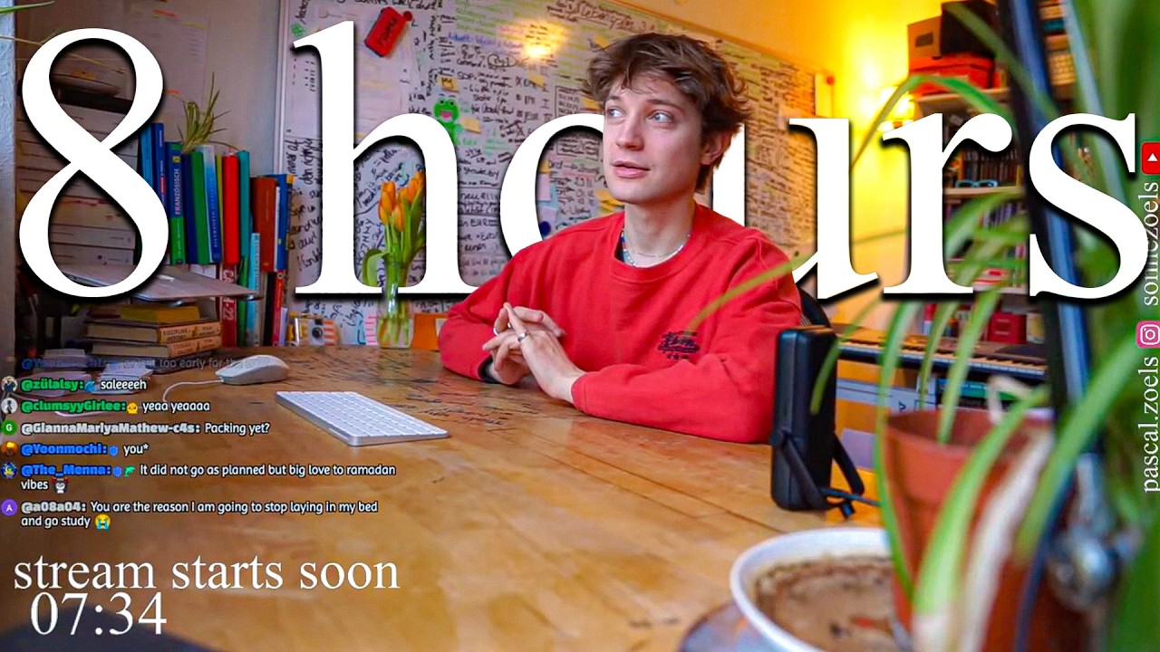 LIVE | 8-HOUR study with me 📚⛈️ rain sounds & pomodoro timer 60 & 10