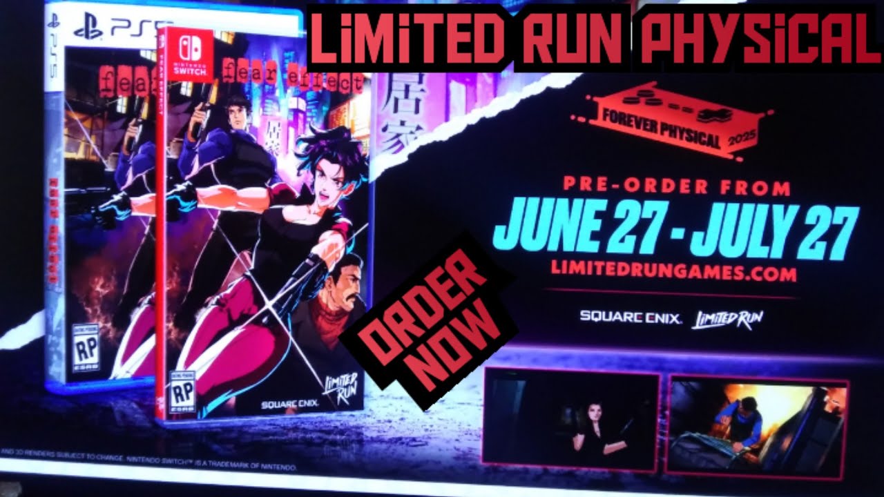 Fear effect 1 limited run games physical order now! Nintendo switch and ps5 + deluxe edition