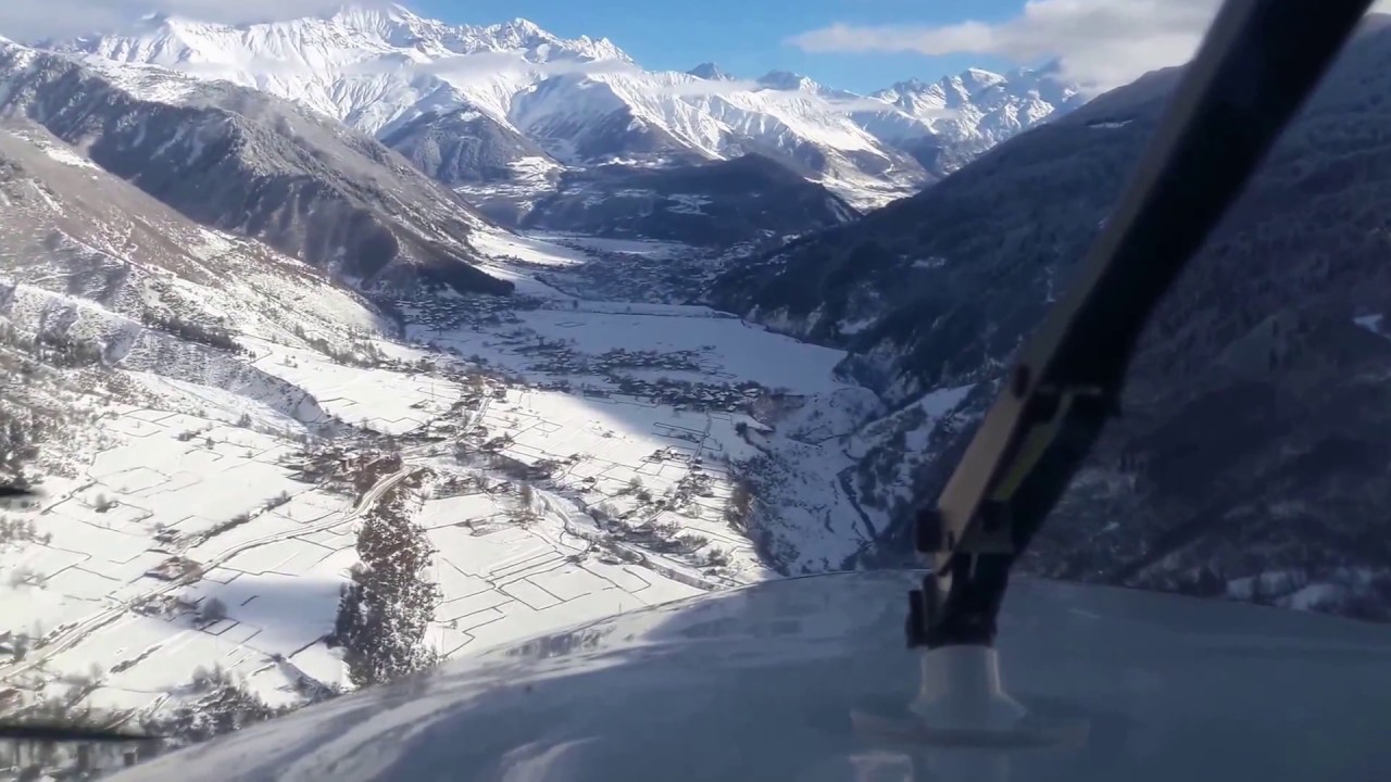 Mestia Airport Landing in Winter