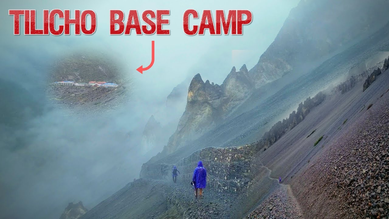 Khangsar to TILICHO BASE CAMP -  Manang Trek | Risky Land Slide Cross