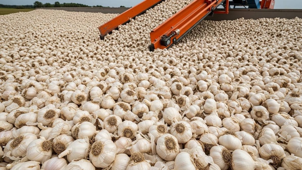 How 28.1 Million Tons of Garlic Are Harvested and Processed | Agriculture Technology