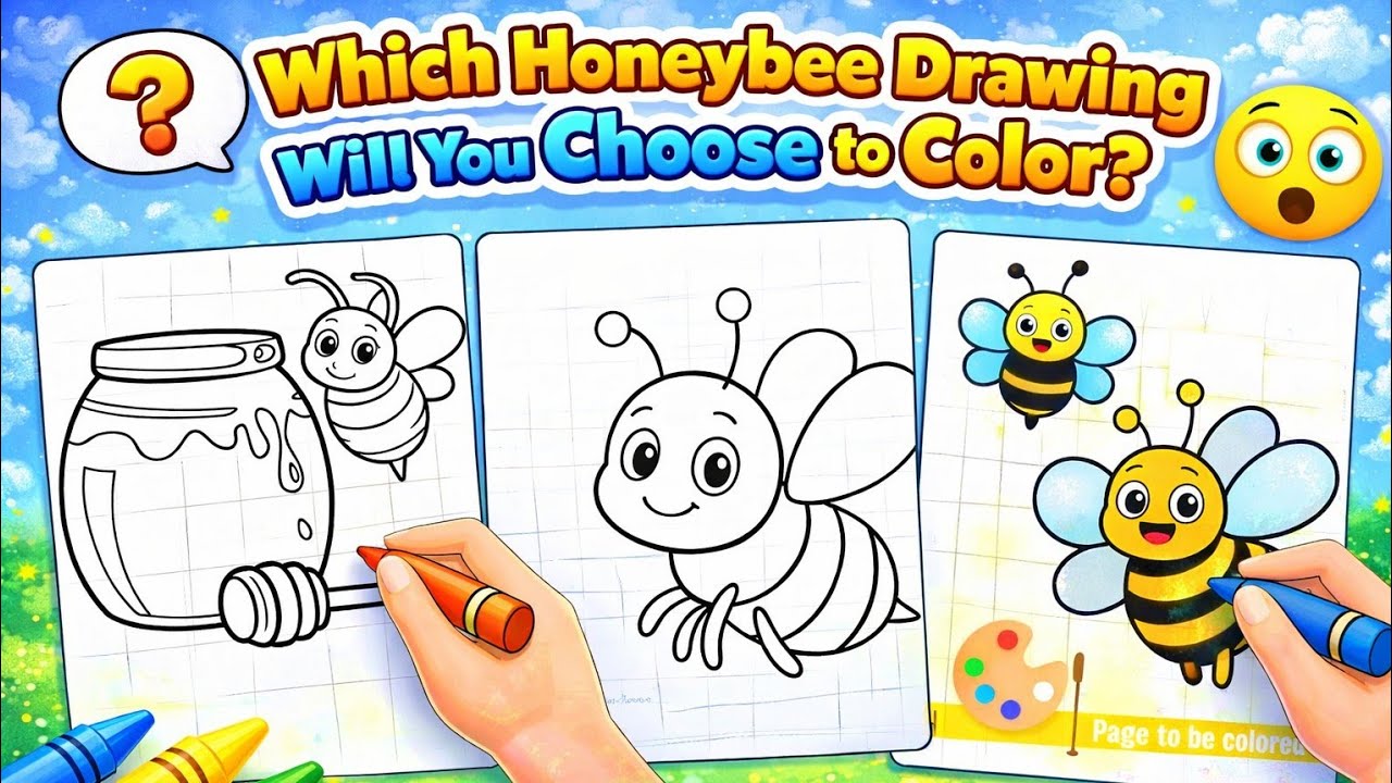 Which Bee Drawing Do You Want to Color Today?