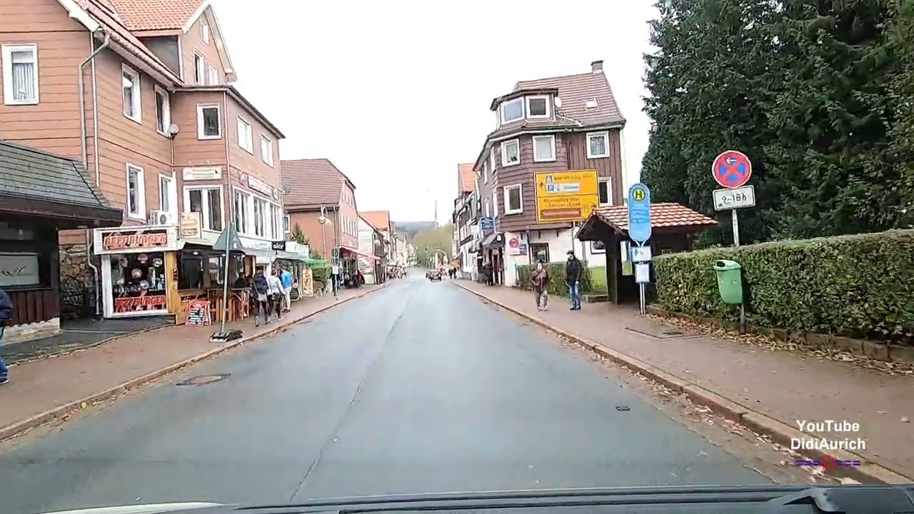 Braunlage das Herz im Harz. Eine Fahrt durch Braunlage im Harz in Niedersachsen im Landkreis Goslar