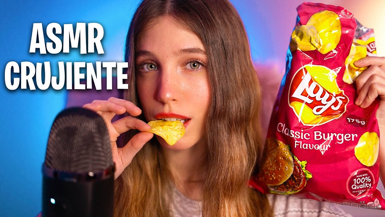 ASMR COMIENDO SNACKS MUY CRUJIENTES ✨🍟 SONIDOS DE COMIDA MUY RELAJANTES (Mouth sounds)