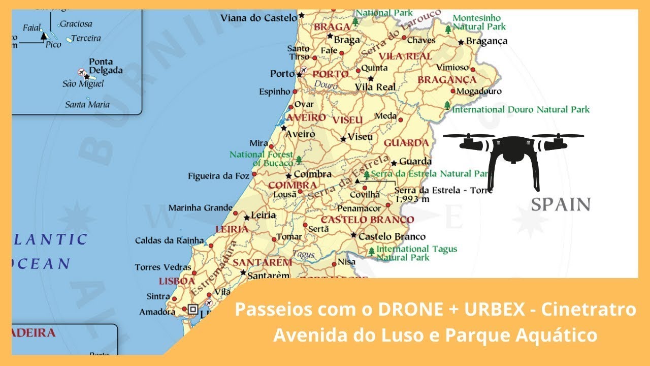 DRONE Viseu, Porto, Aveiro, Peniche - Parque aquático abandonado Almargem e Cineteatro do Luso URBEX