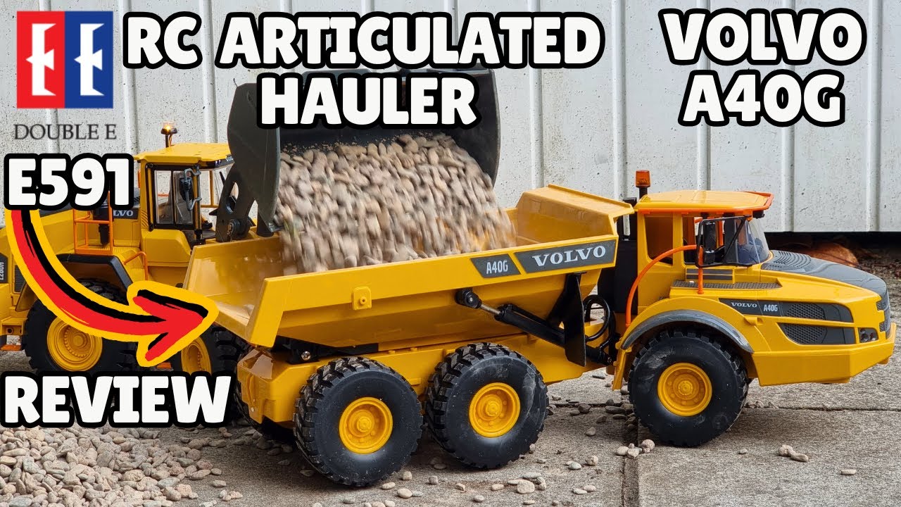 Double E E591 RC Articulated Hauler Review - Volvo A40G