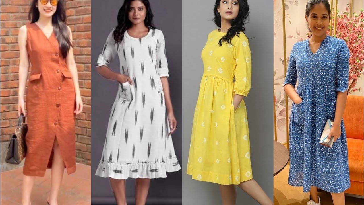 Pocket Kurti Designs/Latest/Stylish Designs#Womens Mididress Ideas