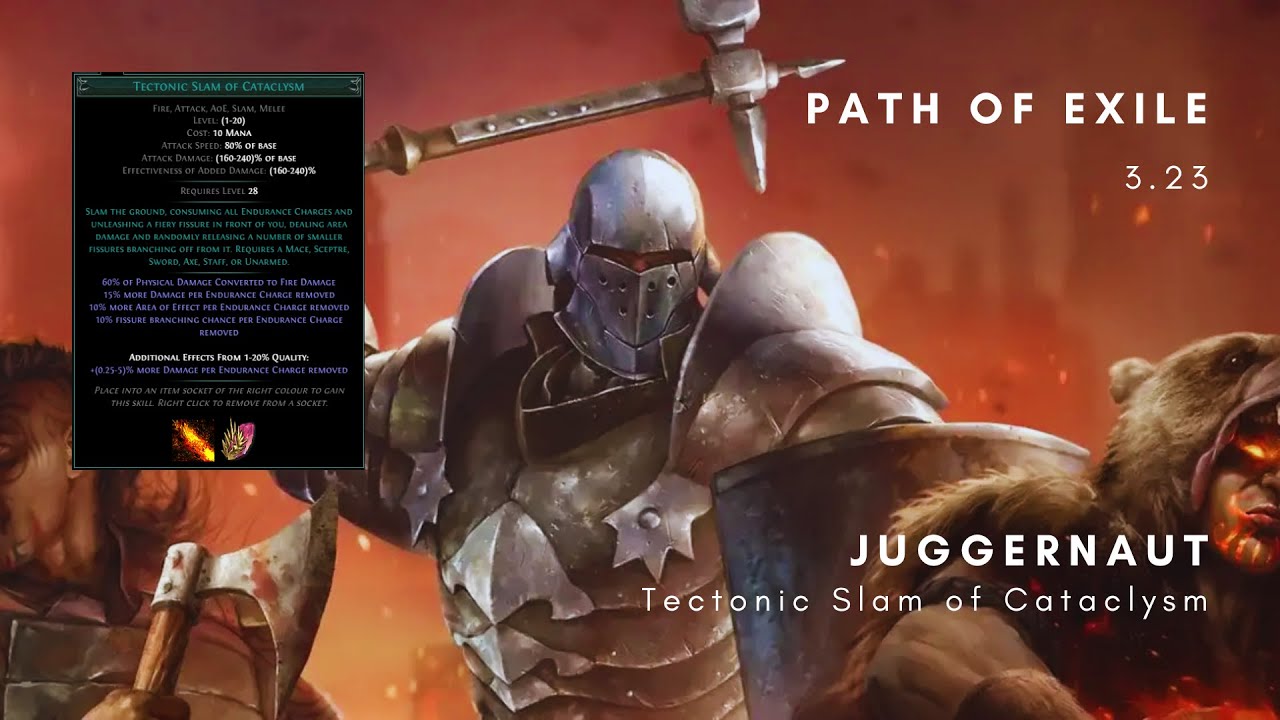[Path of Exile 3.23] POE Juggernaut - Tectonic Slam of Cataclysm (Hell on Earth!)
