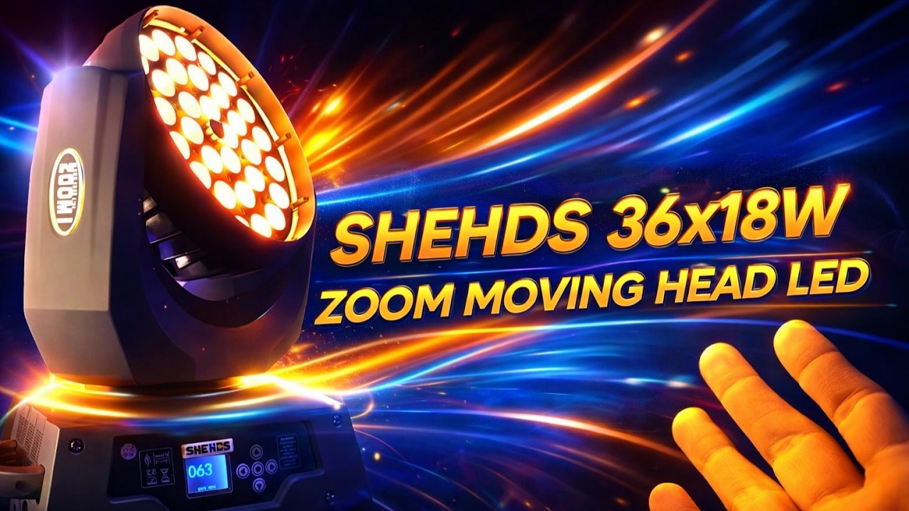 SHEHDS 36X18w Zoom Moving Head LED Wash Review Part One
