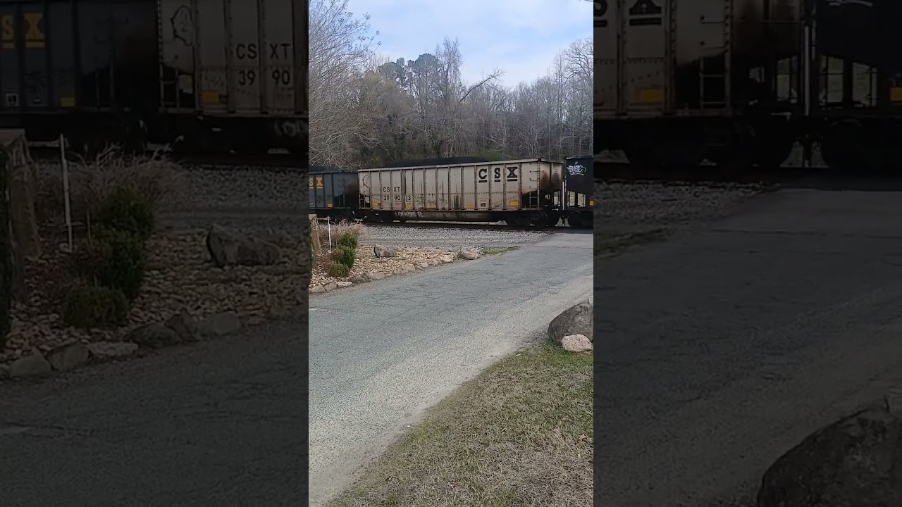 CSX 768 passing the crossing at Rockahock New Kent County Virginia