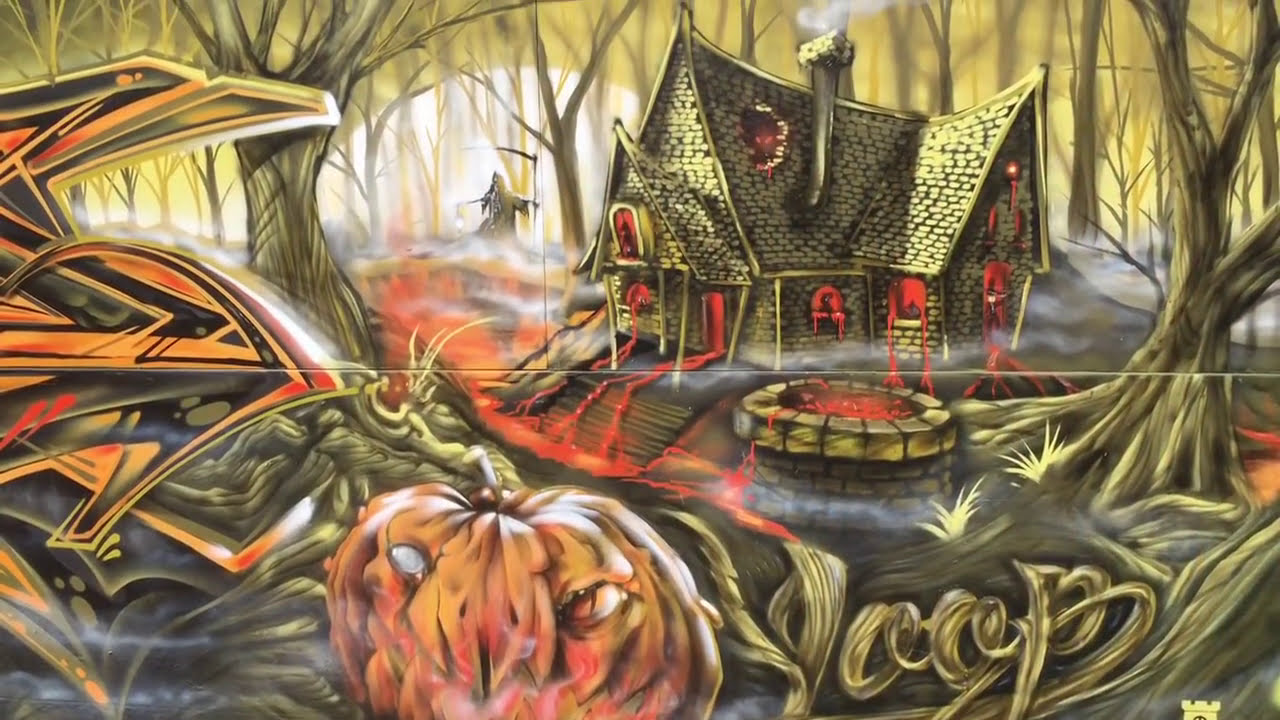 HALLOWEEN TIMELAPSE GRAFFITI PAINTING