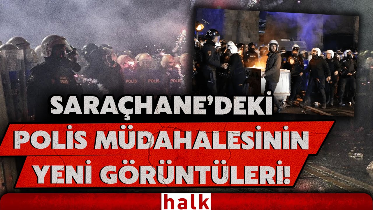 Sara&ccedil;hane'deki polis m&uuml;dahalesinin yeni g&ouml;r&uuml;nt&uuml;leri ortaya &ccedil;ıktı! İşte o anlar...