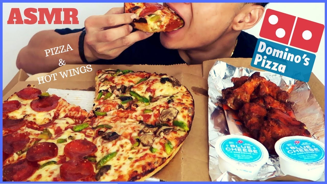 ASMR DOMINO'S PIZZA & HOT WINGS 🍕 MUKBANG | EXTREME SATISFYING EATING SOUNDS 도미노 피자 닭 날개 먹방