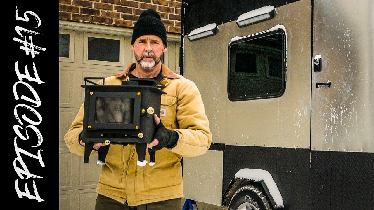 ЗИМНЯЯ ЖАРА — Как построить туристический прицеп — Установка дровяной печи своими руками (Cubic M...