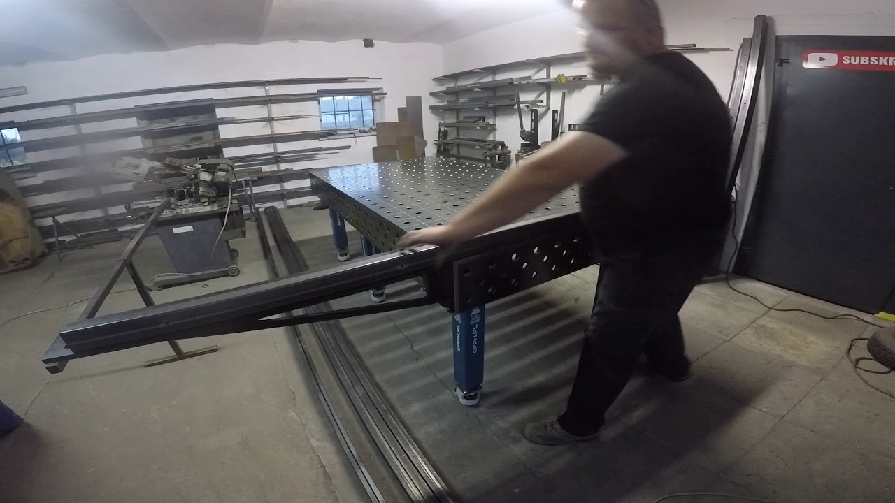 Drzwi warsztatowe - Spawanie ramy #1  Kooperacja  Stalowy Kanał -Kępa Marzeń
