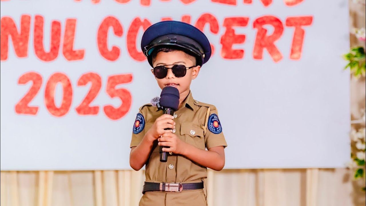 Little Police👮Officer&rsquo;s Cute Speech | Little wonder preschool |Preschool Annual Concert-2025