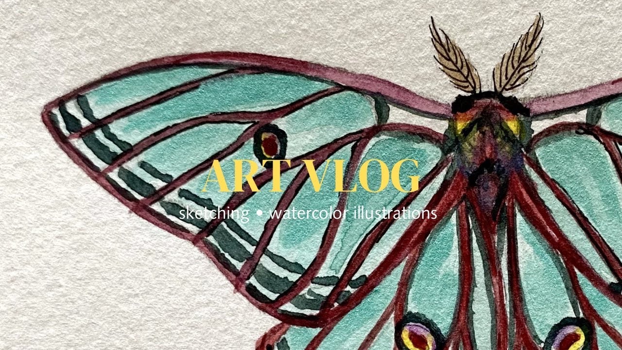 Art Vlog | slow sketches and watercolor illustrations 