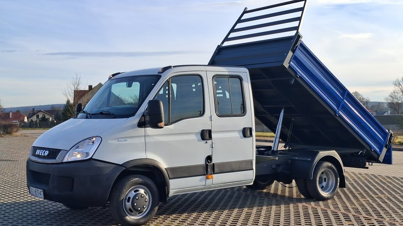 Prezentacja video iveco daily 35c17 doka nowa zabudowa wywrotka 3-stronna 