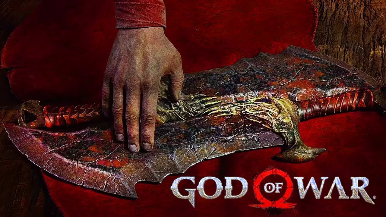 God Of War Kratos pegando as l&acirc;minas do caos (4K 60fps Dublado PT BR)