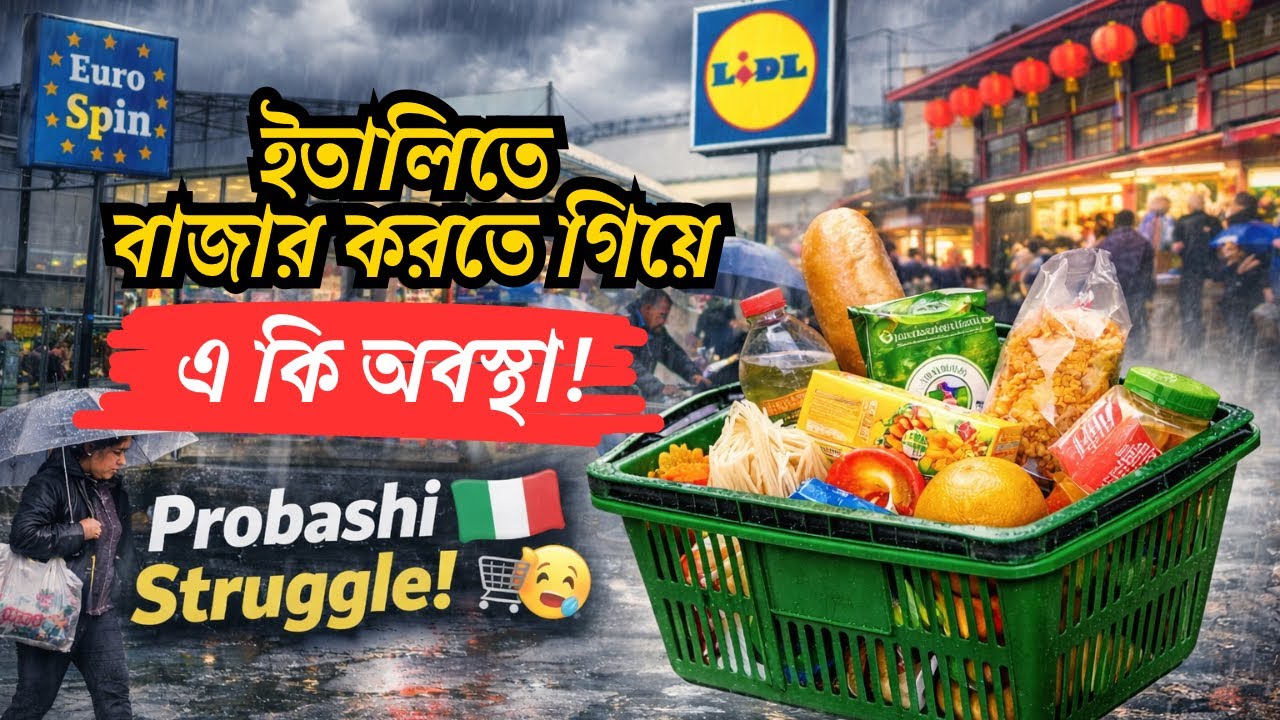 ইতালিতে বাজার করতে গিয়ে এ কি অবস্থা! 🇮🇹 | Shopping Struggle in Italy | TareqVlogs