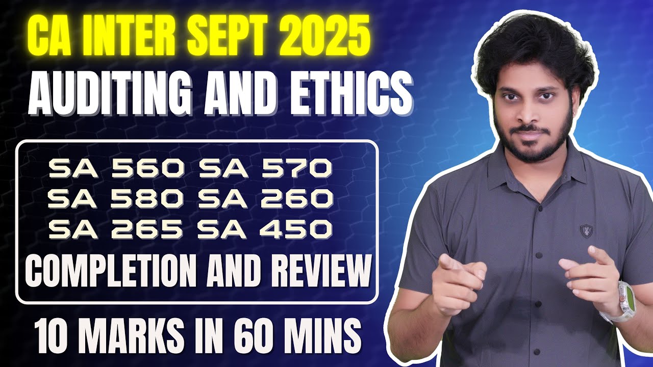 Completion and Review | CA Inter Audit Revision | Audit Marathon