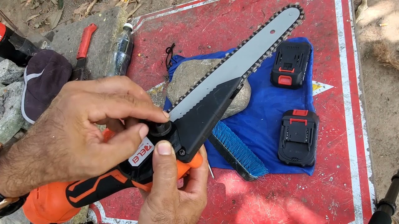mini motosierra,  mantenimiento y ajustes, limpieza