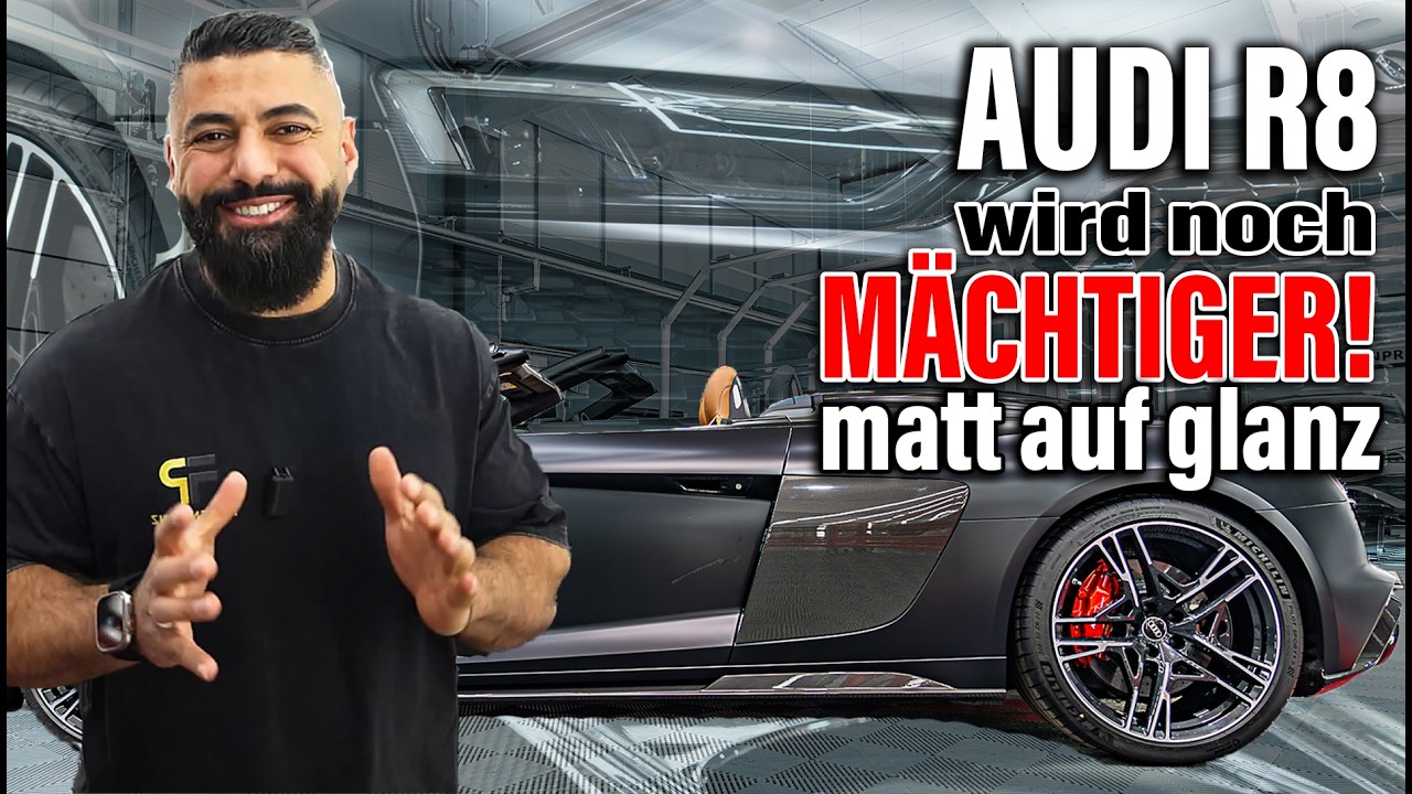 AUDI R8 wird noch M&Auml;CHTIGER! Verwandlung von glanz auf matt - Folienprinz
