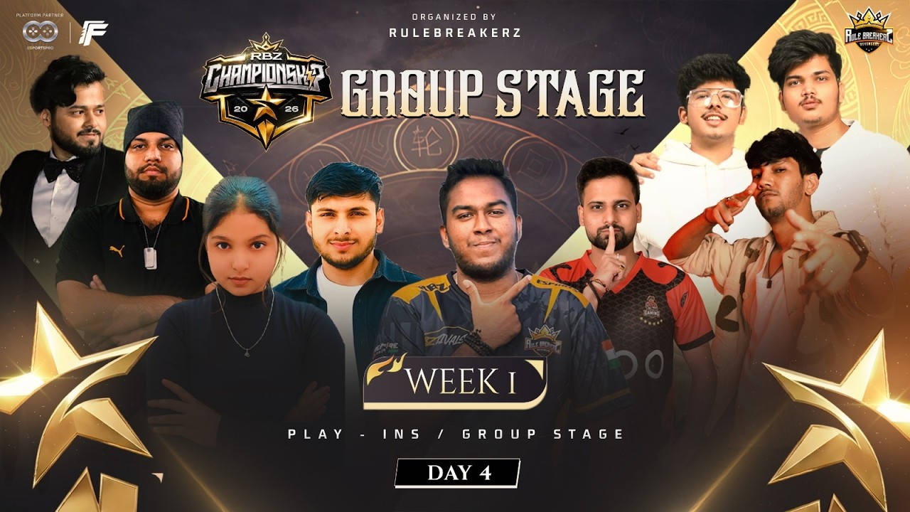 💥RBz Champ - 2026 | [ DAY - 4] Group Stage : Week - 1 | S8UL , TSG , NG - FreeFire Tamil Tournament