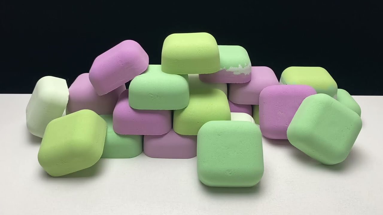 ASMR baking soda | Relax | Green & purple 
