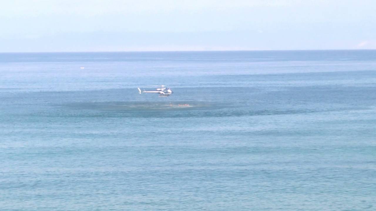 Hélicoptère de la gendarmerie à Contis plage