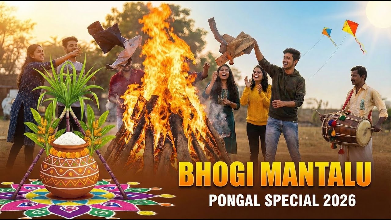 Bhogi Celebrations 2026 | Sankranthi Special Vlog | Early Morning Bhogi Mantalu 🔥