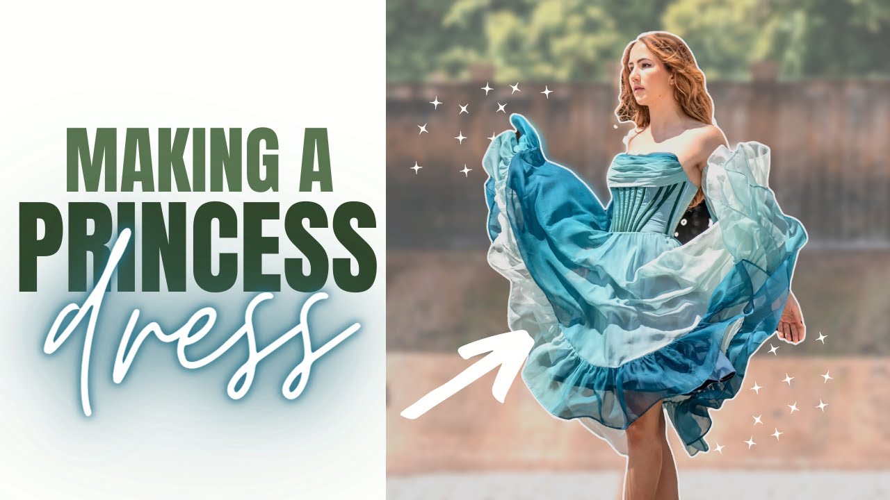 MAKING THE PRINCESS DRESS OF MY DREAMS *mermaid vibes* - THISISKACHI DIY