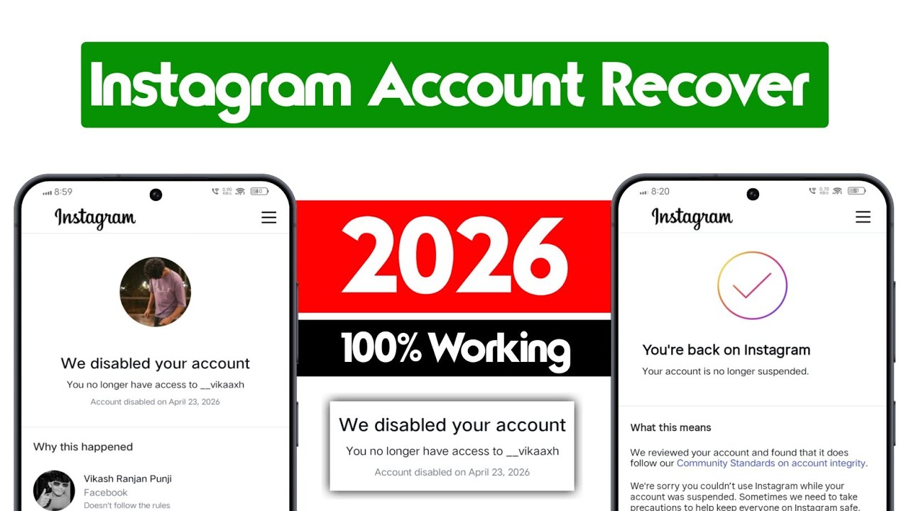 how to fix disabled instagram account ( 100% Working ) disabled instagram account recovery 2026
