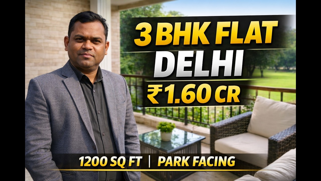 3 BHK Flat for Sale in Delhi NCR | Park Facing Corner Flat | 1200 Sq Ft | Delhi Property Tour