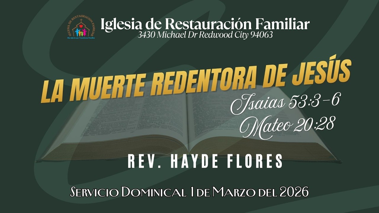 La Muerte Redentora De Jesús | Rev. Hayde Flores | Servicio Dominical (Tarde)  IRF |