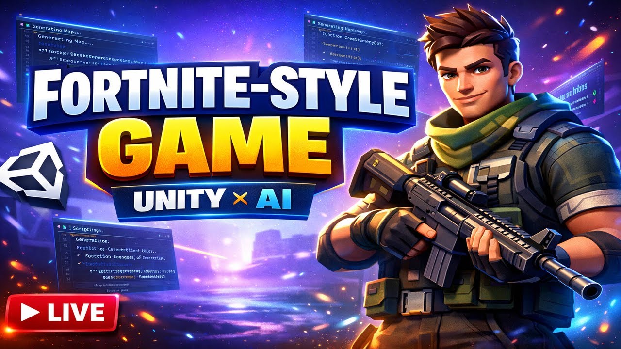I’m Making a Fortnite-Style Game in Unity Using AI 🤖🎮 (LIVE)