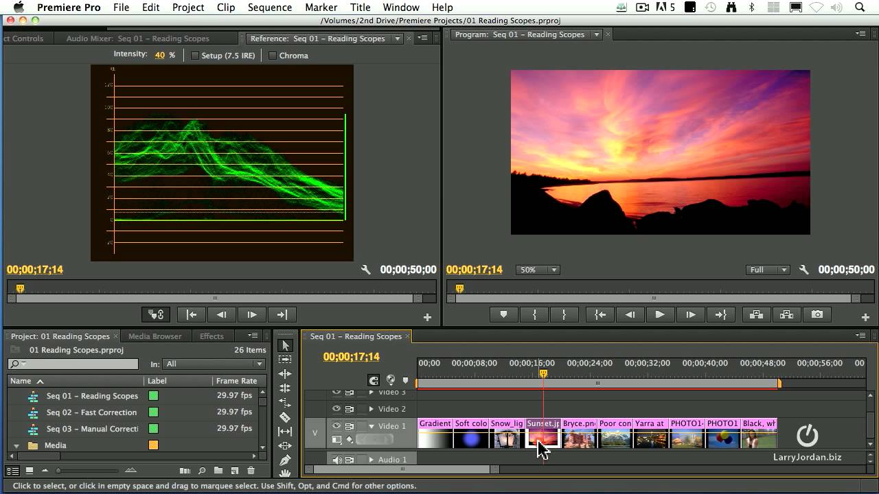 Read Scopes in Adobe Premiere Pro CS6
