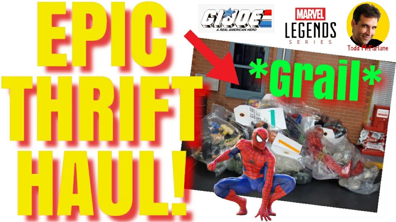 INSANE Thrift Store Haul (Vintage G.I Joe and *Grail* Marvel Legends Figure!) McFarlane Spider-Man.